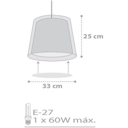 Dalber D-81212E - Hanglamp kinderkamer STARS 1xE27/60W/230V