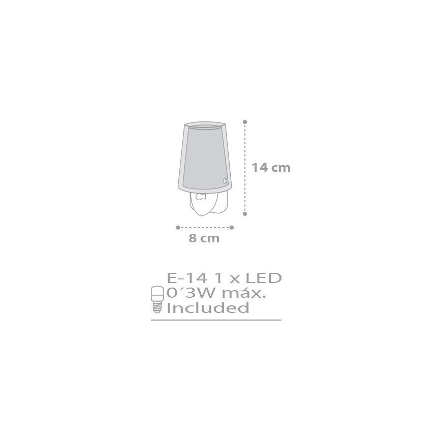 Dalber D-81215L - LED Nachtlamp STARS 1xE14/0,3W/230V