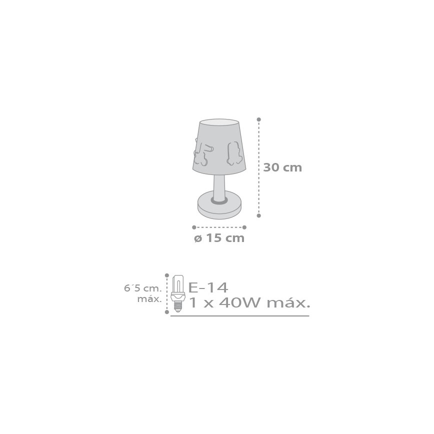 Dalber D-81781 - Lampe enfant LITTLE TRIP 1xE14/40W/230V