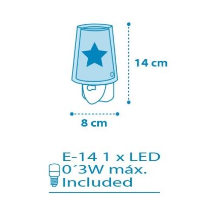 Dalber D-92193 - LED Nachtlamp LIGHT FEELING 1xE14/0,3W/230V