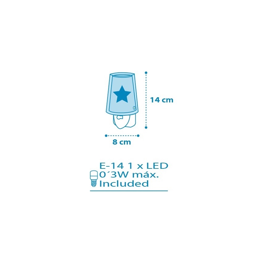Dalber D-92193 - Veilleuse LED LIGHT FEELING 1xE14/0,5W/230V
