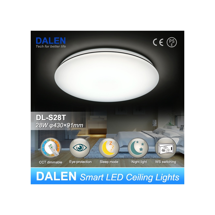 Dalen DL-S28T - LED Plafondlamp dimbaar CLASSIC LED/28W/230V