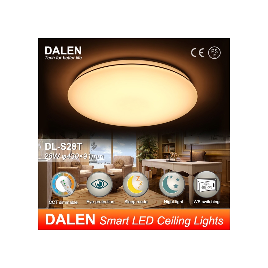 Dalen DL-S28T - LED Plafondlamp dimbaar CLASSIC LED/28W/230V