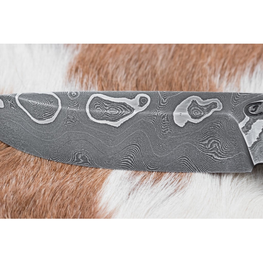 Damascus jachtmes 11,6 cm Berk/ebbehout