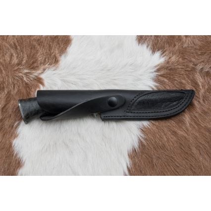 Damascus jachtmes 13,8 cm Berk/kameel been