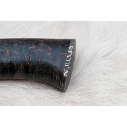 Damascus jachtmes 13,8 cm Berk/kameel been