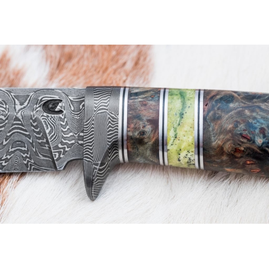 Damascus jachtmes 14,5 cm els/serpentijn