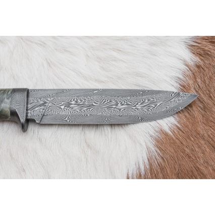 Damascus jachtmes 14 cm kastanjeboom