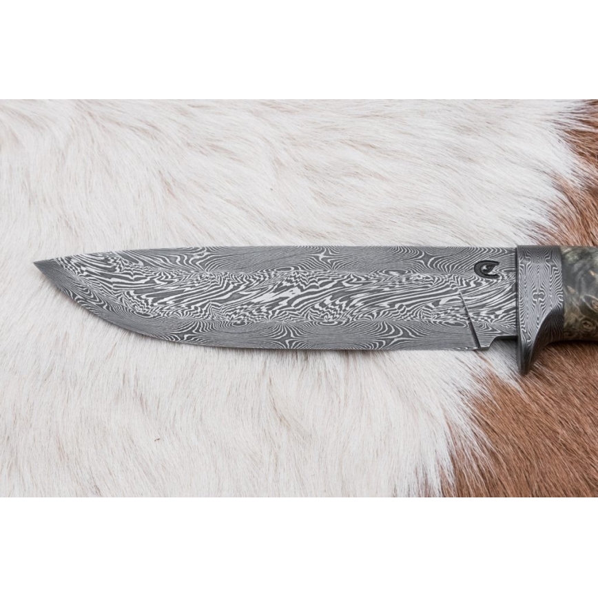 Damascus jachtmes 14 cm kastanjeboom