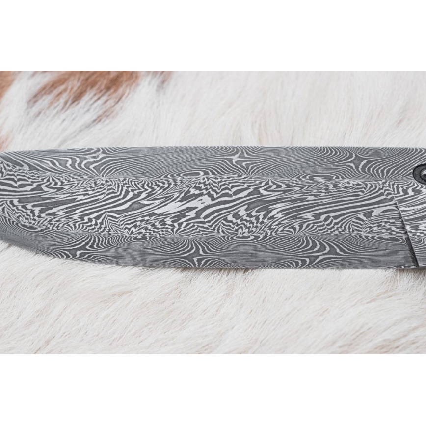 Damascus jachtmes 14 cm kastanjeboom