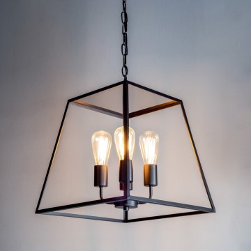 Där Lighting ACA8622 - Suspension ACADEMY 4xE27/60W/230V noir