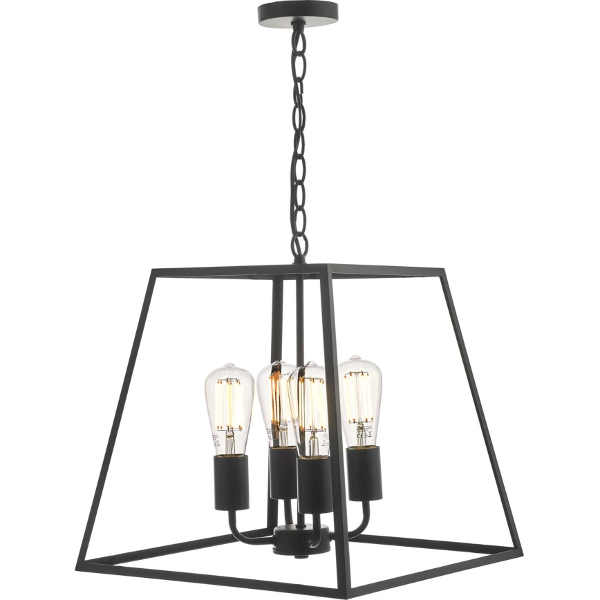 Där Lighting ACA8622 - Suspension ACADEMY 4xE27/60W/230V noir