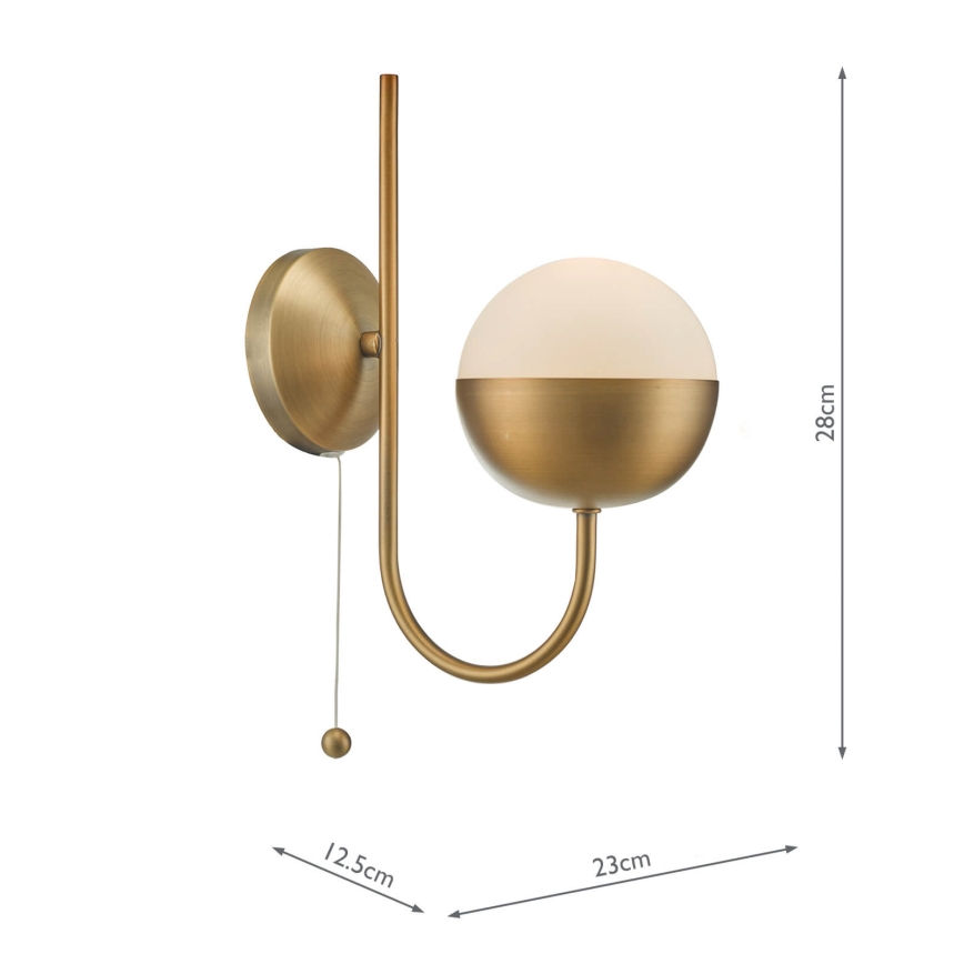 Där Lighting AND0742 - Applique murale ANDRE 1xE14/11W/230V laiton