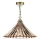 Där Lighting ARD866 - Kroonluchter aan ketting ARDECHE 1xE27/60W/230V messing/gerookt bruin