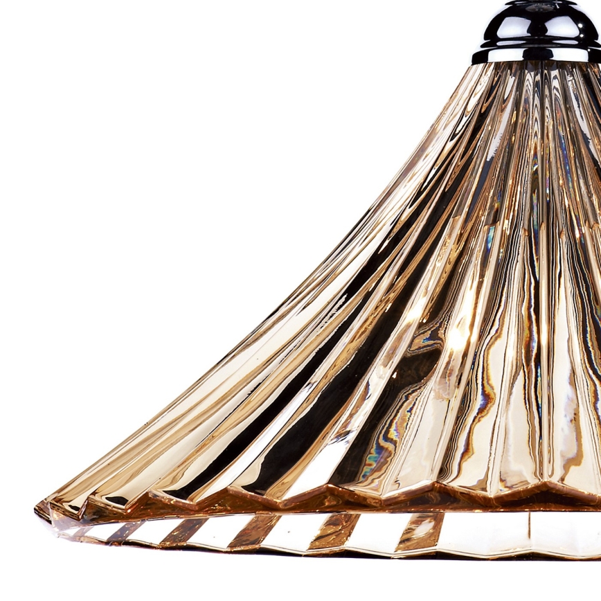 Där Lighting ARD866 - Kroonluchter aan ketting ARDECHE 1xE27/60W/230V messing/gerookt bruin