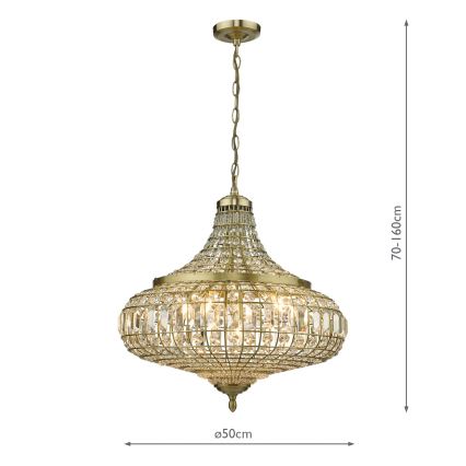 Där Lighting ASM0675 - Kroonluchter met ketting ASMARA 6xE14/40W/230V messing