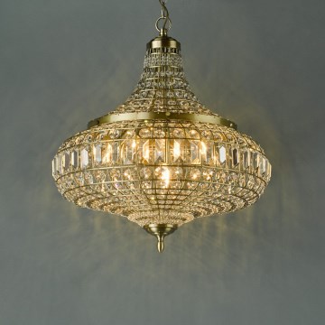 Där Lighting ASM0675 - Suspension à chaîne ASMARA 6xE14/40W/230V laiton