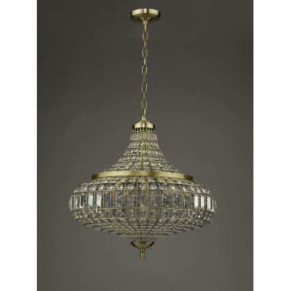 Där Lighting ASM0675 - Suspension à chaîne ASMARA 6xE14/40W/230V laiton