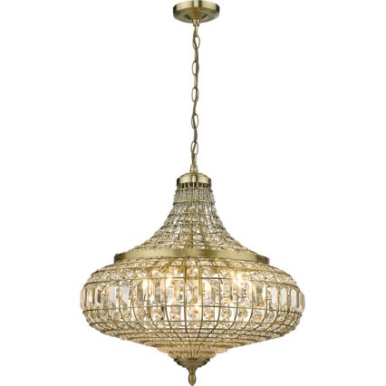 Där Lighting ASM0675 - Suspension à chaîne ASMARA 6xE14/40W/230V laiton