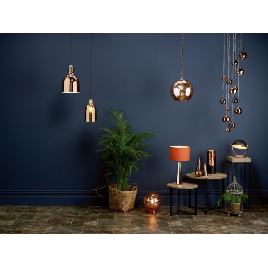 Där Lighting AUR1564 - Kroonluchter aan kabel AURELIA 15xG4/10W/230V zwart/koper