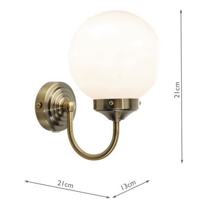 Där Lighting BAR0775 - Applique murale de salle de bains BARCLAY 1xE14/40W/230V IP44 laiton