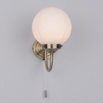 Där Lighting BAR0775 - Badkamerwandlamp BARCLAY 1xE14/40W/230V IP44 messing