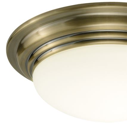 Där Lighting BAR5075 - Plafondlamp BARCLAY voor de badkamer, 1xE27/60W/230V, Ø 38 cm, messing