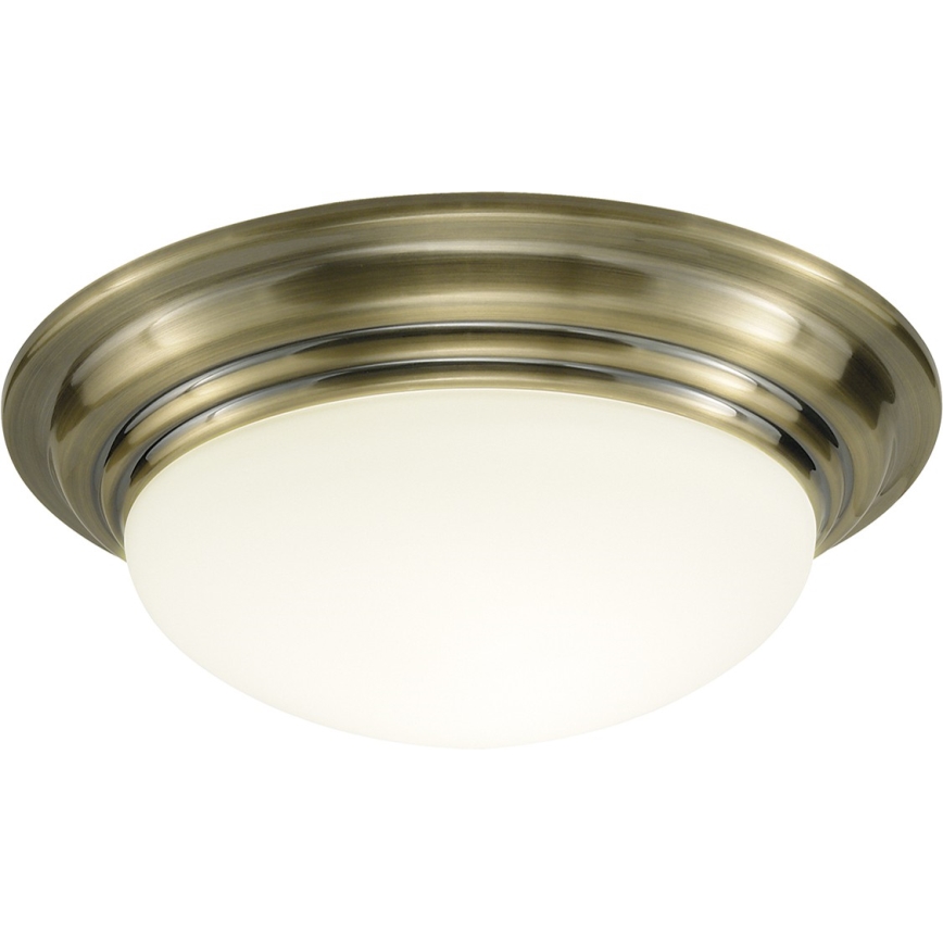 Där Lighting BAR5275 - Badkamerplafondlamp BARCLAY 1xE27/60W/230V Ø 31 cm messing