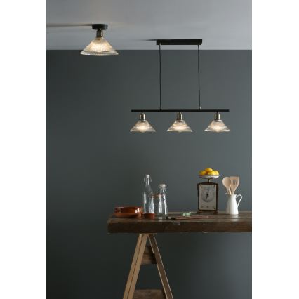 Där Lighting BOY0175 - Plafondlamp BOYD 1xE27/60W/230V Ø 25 cm messing/helder