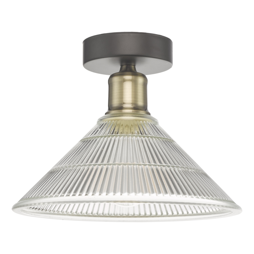 Där Lighting BOY0175 - Plafondlamp BOYD 1xE27/60W/230V Ø 25 cm messing/helder