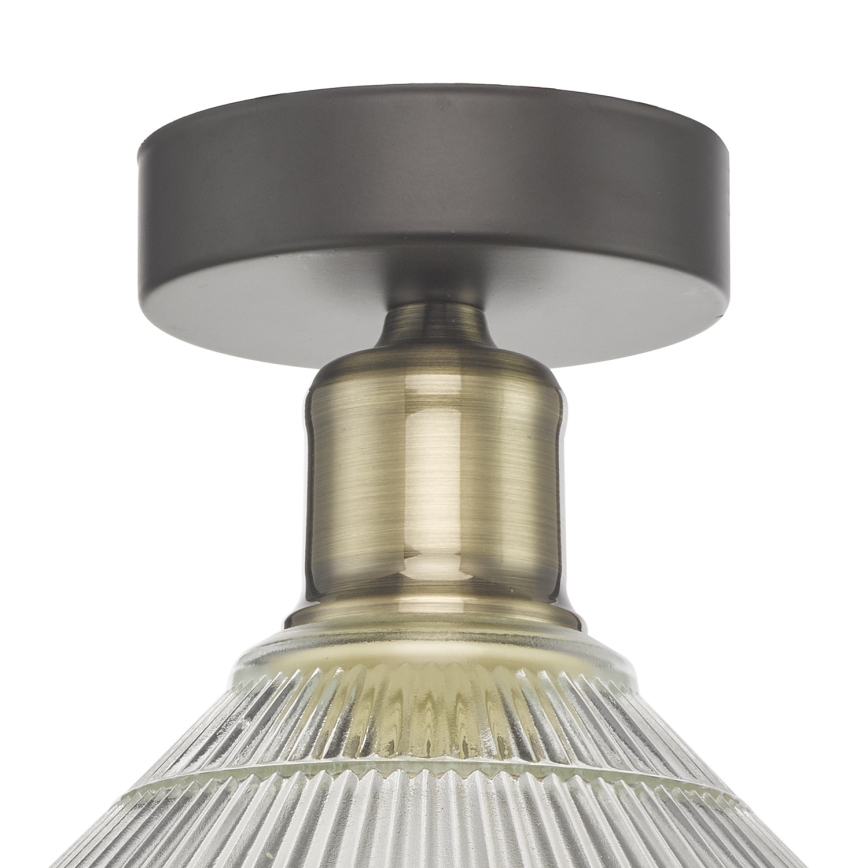 Där Lighting BOY0175 - Plafondlamp BOYD 1xE27/60W/230V Ø 25 cm messing/helder