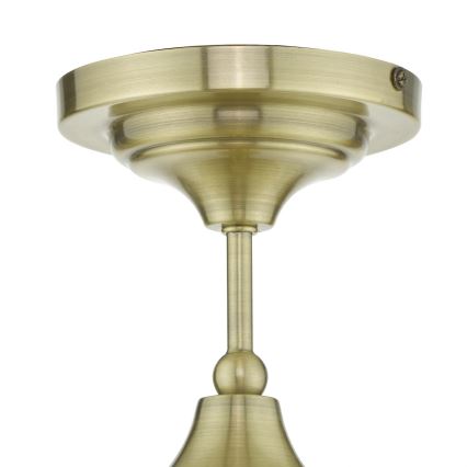 Där Lighting CAD0175 - Plafonnier en saillie pour salle de bains CADEN 1xE27/60W/230V IP44 laiton