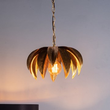 Där Lighting CAR0135 - Kroonluchter aan ketting CARA 1xE27/60W/230V goud
