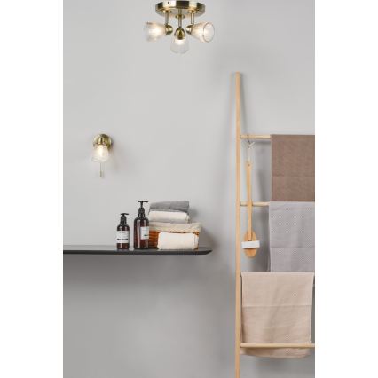 Där Lighting CED0775 - Wandlamp voor de badkamer CEDRIC 1xG9/25W/230V IP44 messing