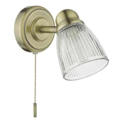 Där Lighting CED0775 - Wandlamp voor de badkamer CEDRIC 1xG9/25W/230V IP44 messing
