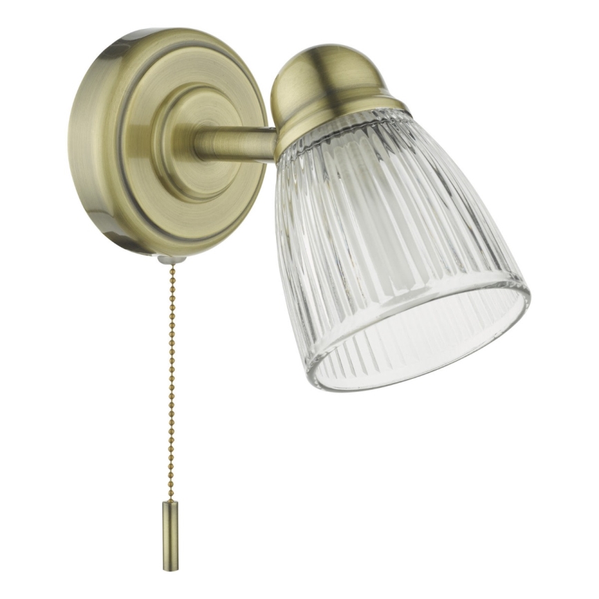 Där Lighting CED0775 - Wandlamp voor de badkamer CEDRIC 1xG9/25W/230V IP44 messing