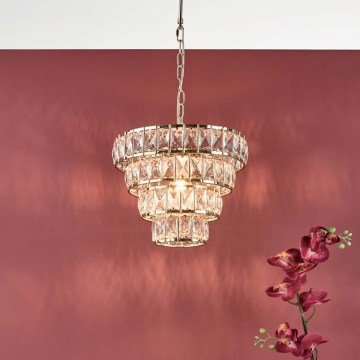 Där Lighting CER0135 - Kroonluchter met ketting CERYS 1xE27/60W/230V goudkleurig