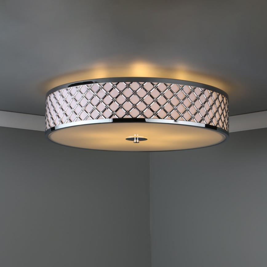 Där Lighting CIV5050 - Plafondlamp CIVIC 5xE14/60W/230V diam. 50 cm glanzend chroom