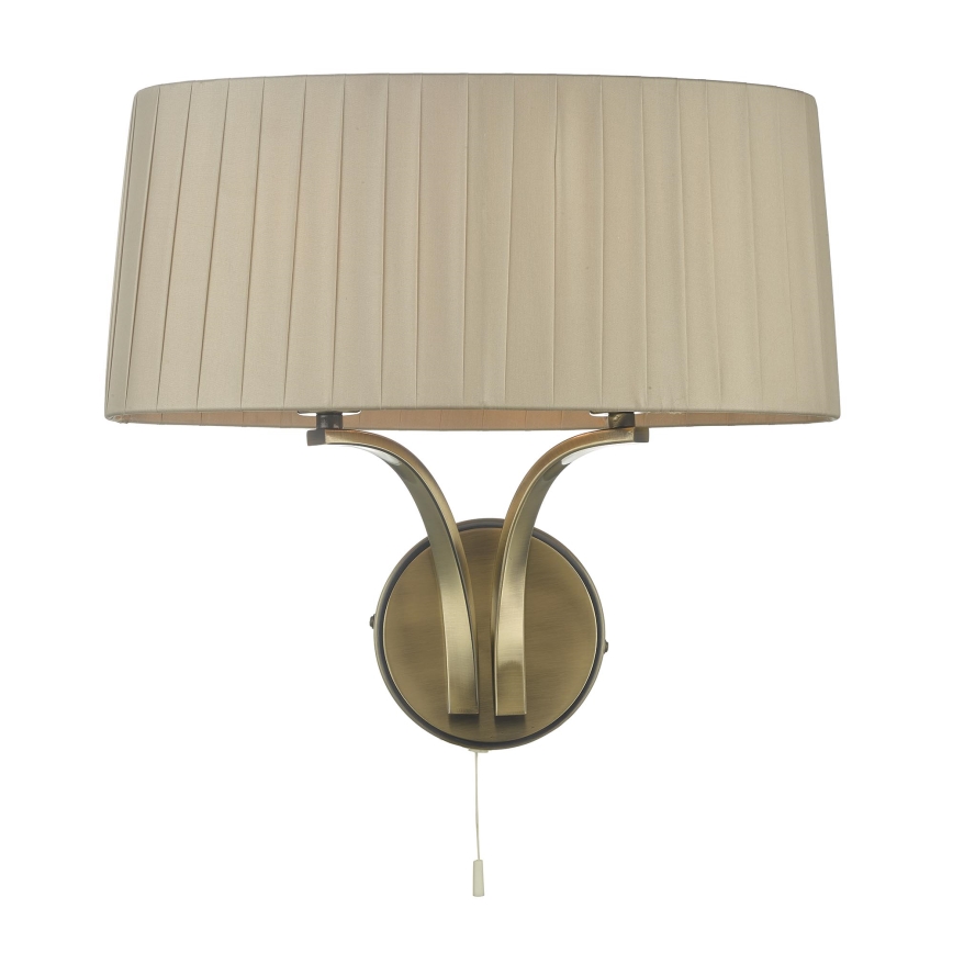 Där Lighting CRI0929 - Applique murale CRISTIN 2xE14/40W/230V laiton/taupe