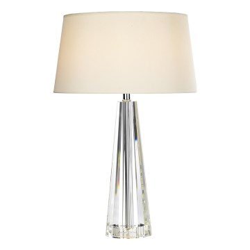 Där Lighting CYP4208 - Lampe de table CYPRUS 1xE27/60W/230V crème/transparent