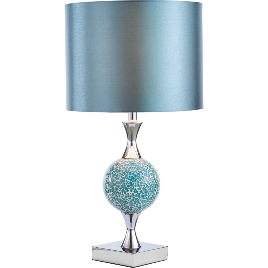 Där Lighting ELS4223 - Lampe de table ELSA 1xE27/40W/230V bleu/chrome brillant