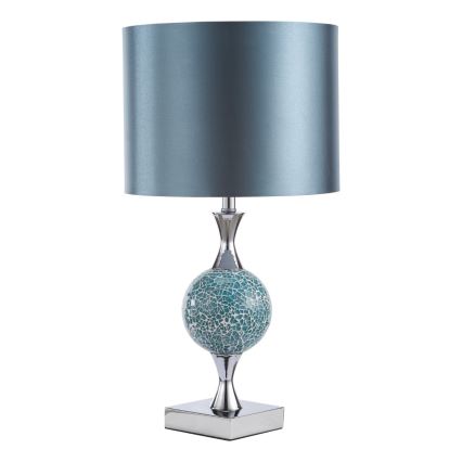Där Lighting ELS4223 - Lampe de table ELSA 1xE27/40W/230V bleu/chrome brillant