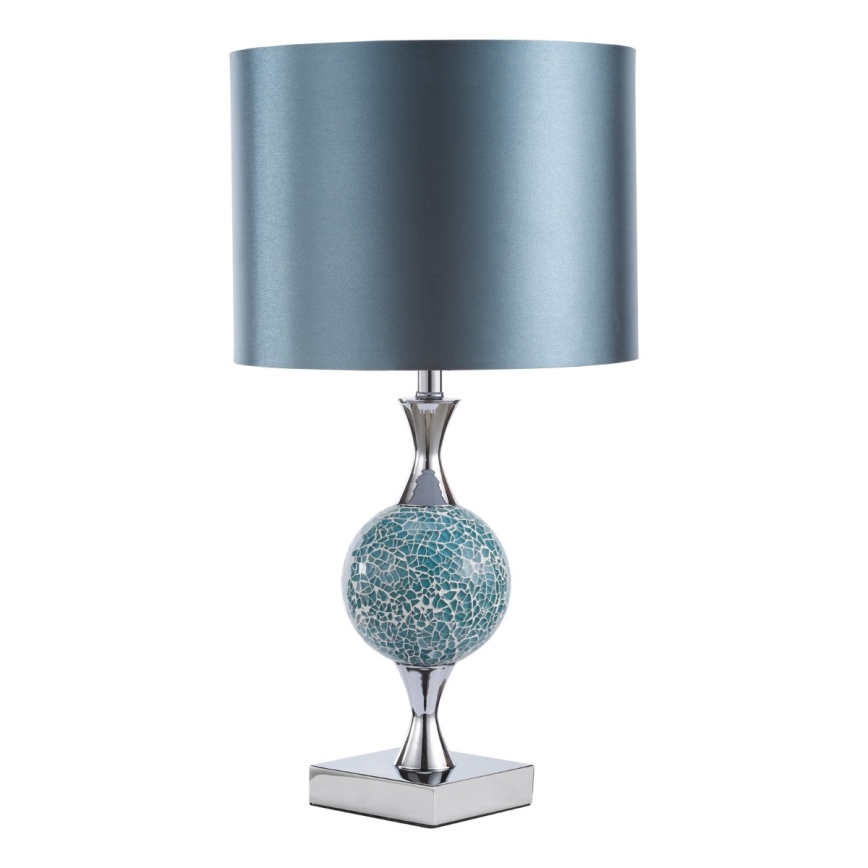 Där Lighting ELS4223 - Lampe de table ELSA 1xE27/40W/230V bleu/chrome brillant