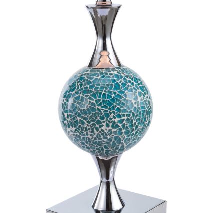 Där Lighting ELS4223 - Lampe de table ELSA 1xE27/40W/230V bleu/chrome brillant