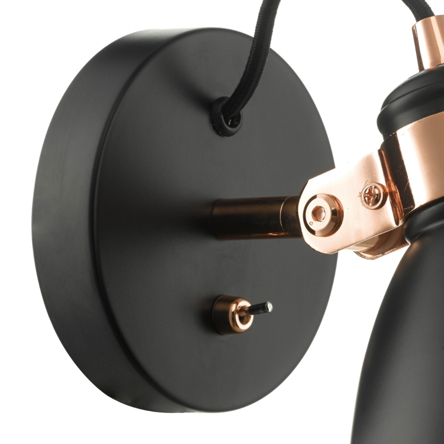 Där Lighting FRE0722 - Wandspot FREDERICK 1xE14/40W/230V zwart
