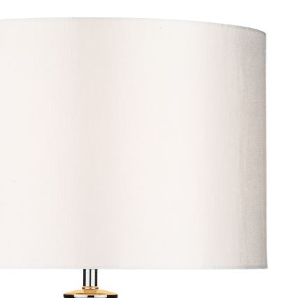 Där Lighting HIN4208 - Lampe de table HINTON 1xE27/60W/230V blanc/chrome poli