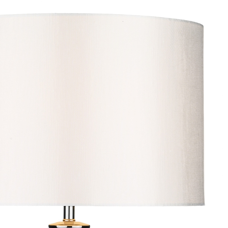 Där Lighting HIN4208 - Lampe de table HINTON 1xE27/60W/230V blanc/chrome poli