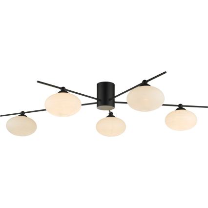Där Lighting JAS5422 - Plafonnier JASPER monté en surface 5xG9/25W/230V noir