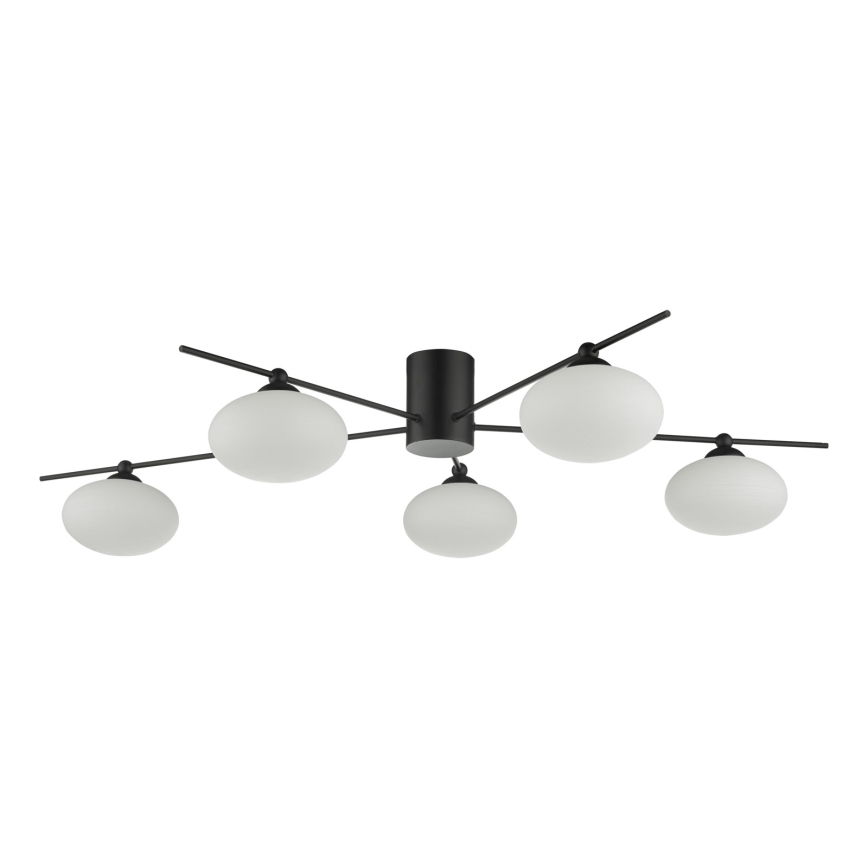 Där Lighting JAS5422 - Plafonnier JASPER monté en surface 5xG9/25W/230V noir