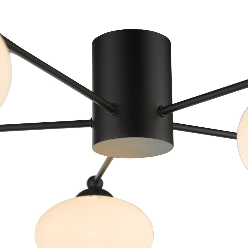 Där Lighting JAS5422 - Plafonnier JASPER monté en surface 5xG9/25W/230V noir
